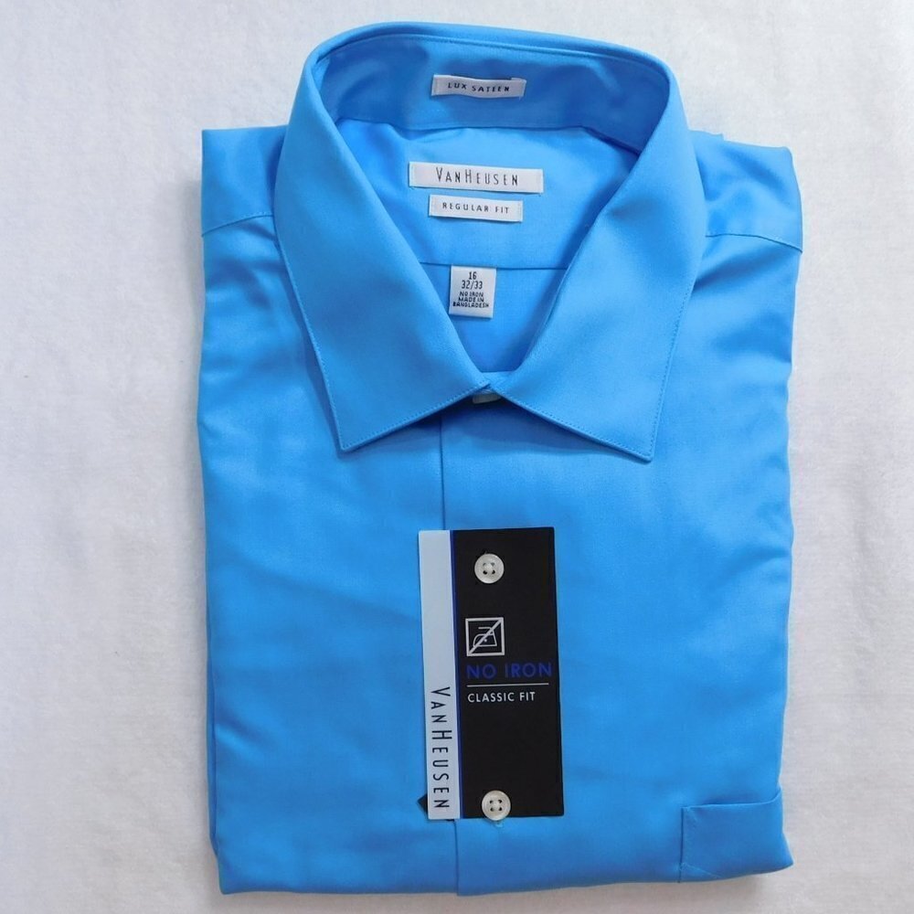 aqua Classic Fit Dress Shirt 16 32/33 088543319872